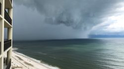 Subtropical Storm Alberto arrives at Orange Beach, Alabama, U.S., May 28, 2018, in this picture obtained from social media. David Green/@dsg_dukester/Twitter/via REUT