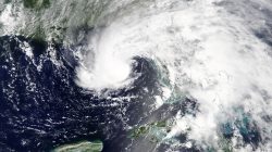 Subtropical Storm Alberto is pictured nearing the Florida Panhandle in this May 27, 2018 NASA handout photo. NASA/Handout via REUTERS