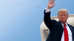 U.S. President Donald Trump waves before boarding Air Force One to depart for travel to Texas from Joint Base Andrews in Maryland, U.S., May 31, 2018. REUTERS/Leah Millis