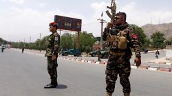 Afghan security forces keep watch at the site of a suicide attack in Kabul, Afghanistan June 4, 2018. REUTERS/Omar Sobhani