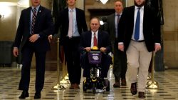 FILE PHOTO: House Majority Whip Rep. Steve Scalise (R-LA) heads to the House floor before a vote to pass a budget and to end a government shutdown on Capitol Hill in Washington, DC, U.S., February 9, 2018. REUTERS/Joshua Roberts/File Photo