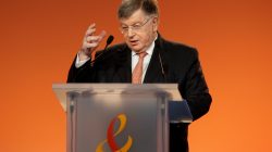 FILE PHOTO: France Telecom's outgoing CEO Didier Lombard attends a news conference in Paris February 25, 2010. REUTERS/Benoit Tessier/File Photo
