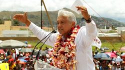 FILE PHOTO: Mexico's presidential front-runner Andres Manuel Lopez Obrador of the National Regeneration Movement (MORENA) addresses supporters in Oaxaca, Mexico June 16, 2018. REUTERS/Jorge Luis Plata