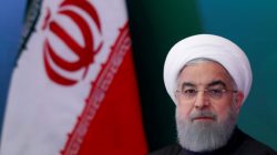 FILE PHOTO: Iranian President Hassan Rouhani attends a meeting with Muslim leaders and scholars in Hyderabad, India, February 15, 2018. REUTERS/Danish Siddiqui/File Photo