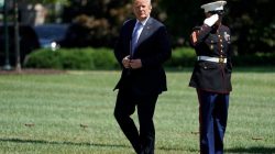 U.S. President Donald Trump walks from Marine One as he arrives on the South Lawn of the White House in Washington, U.S., July 18, 2018. REUTERS/Joshua Roberts