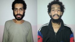 FILE PHOTO: A combination picture shows Alexanda Kotey and Shafee Elsheikh, who the Syrian Democratic Forces (SDF) claim are British nationals, in these undated handout pictures in Amouda, Syria released February 9, 2018. Syrian Democratic Forces/Handout via REUTERS