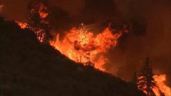 Image of Cranston Fire in California, arson suspect has been arrested abc news channel 3 CBS local 2