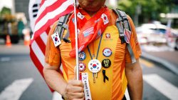 A member of a conservative right-wing civic group attends an anti-North Korea and pro-U.S. protest in Seoul, South Korea, August 4, 2018. REUTERS/Kim Hong-Ji