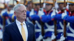 U.S. Secretary of Defence James Mattis reviews the honor guard before meeting with the Brazilian Defense Minister Joaquim Silva e Luna (not pictured) in Brasilia, Brazil August 13, 2018. REUTERS/Adriano Machado