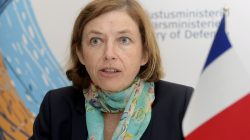 French Defence minister Florence Parly and her Finnish counterpart Jussi Niinisto (not pictured) during a joint news conference in Helsinki, Finland, August 23, 2018. Lehtikuva/Vesa Moilanen/via REUTERS