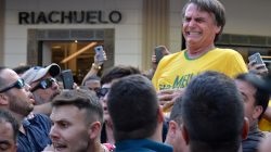 FILE PHOTO: Brazilian presidential candidate Jair Bolsonaro reacts after being stabbed during a rally in Juiz de Fora, Minas Gerais state, Brazil September 6, 2018.REUTERS/Raysa Campos Leite
