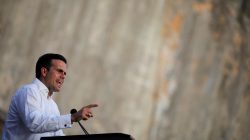FILE PHOTO: Governor of Puerto Rico Ricardo Rossello delivers remarks during a commemorative event organized by the local government a year after Hurricane Maria devastated Puerto Rico, in San Juan, Puerto Rico September 20, 2018. REUTERS/Carlos Barria