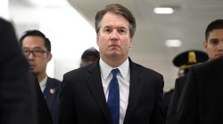 FILE PHOTO: U.S. Supreme Court nominee Brett Kavanaugh arrives for his Senate Judiciary Committee confirmation hearing in Washington, U.S., September 27, 2018. REUTERS/Mary F. Calvert/File Photo