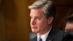 FBI Director Christopher Wray, testifies before a Senate Homeland Security and Government Affairs Committee hearing on "Threats to the Homeland" at the Dirksen Senate Office Building in Washington, U.S., October 10, 2018. REUTERS/Alex Wroblewski