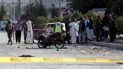 FILE PHOTO: Afghan security forces inspect the site of a suicide attack in Kabul, Afghanistan September 9, 2018.REUTERS/Omar Sobhani