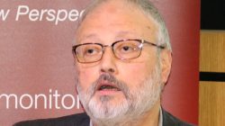 FILE PHOTO: Saudi dissident Jamal Khashoggi speaks at an event hosted by Middle East Monitor in London, Britain, September 29, 2018. Middle East Monitor/Handout via REUTERS