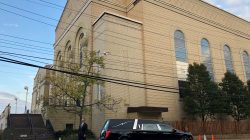 A hearse is parked outside the Berg Shalom Synagogue, where a funeral will be held for Joyce Feinberg, one of the victims in Saturday's synagogue shooting in Pittsburgh, Pennsylvania, U.S. October 31, 2018. REUTERS/Jessica Resnick-Ault