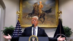 U.S. President Donald Trump delivers remarks on immigration and border security in the Roosevelt Room of the White House in Washington, U.S., November 1, 2018. REUTERS/Kevin Lamarque