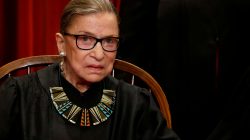 FILE PHOTO: U.S. Supreme Court Justice Ruth Bader Ginsburg participates in taking a new family photo with her fellow justices at the Supreme Court building in Washington, D.C., U.S., June 1, 2017. REUTERS/Jonathan Ernst/File Photo