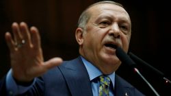 FILE PHOTO: Turkish President Tayyip Erdogan addresses members of parliament from his AK Party (AKP) in Ankara, Turkey, October 23, 2018. REUTERS/Tumay Berkin/File Photo